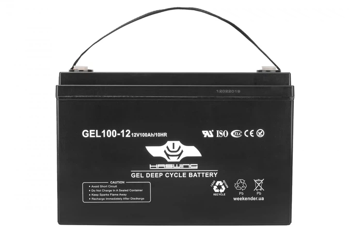 Гелевый аккумулятор для лодочного мотора Haswing 12V 100Ah (100Ah gel H) - изображение 2