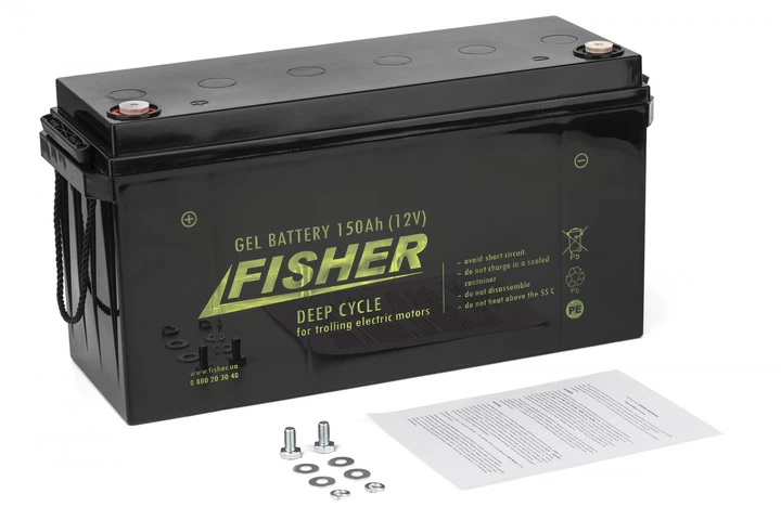 Аккумулятор для лодочного мотора Fisher Gel 12V 150Ah (150AH gel) - Фото 5 Аккумулятор для лодочного мотора Fisher Gel 12V 150Ah (150AH gel) - изображение 5