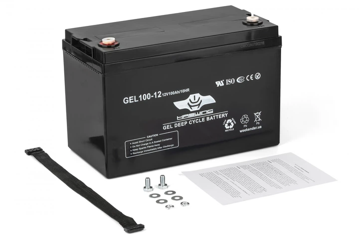 Гелевый аккумулятор для лодочного мотора Haswing 12V 100Ah (100Ah gel H) - изображение 5