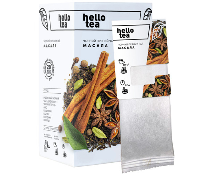 Чай черный Hello Tea Масала фильтр-пак 20 шт от продавца: Enjoyment ...