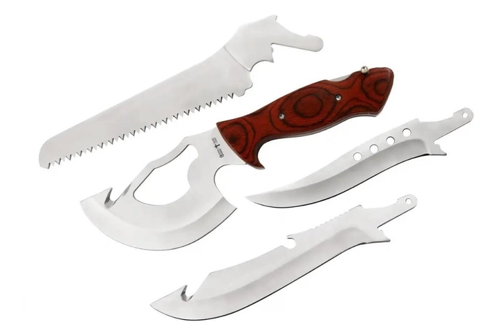 Туристический набор Hunter 4 в 1 (нож, кинжал, пила, и топорик) - изображение 1