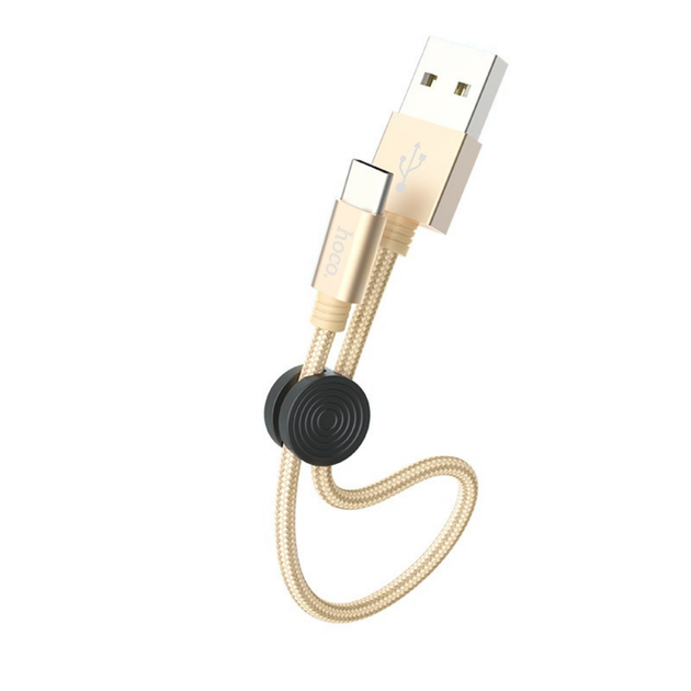 Кабель Hoco X35 Premium charging data cable for Type-C ( L-0.25M ) Gold - Фото 1 Кабель Hoco X35 Premium charging data cable for Type-C ( L-0.25M ) Gold - зображення 1
