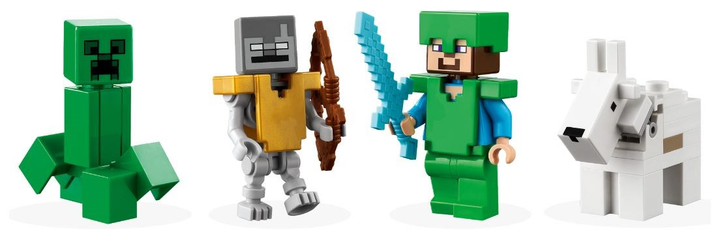 Zestaw klocków LEGO Minecraft Ośnieżone szczyty 304 elementy (21243) - obraz 4