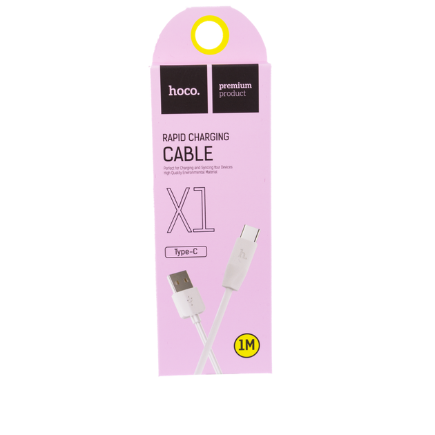 Кабель Hoco X1 Rapid charging cable Type-C 1M White - Фото 2 Кабель Hoco X1 Rapid charging cable Type-C 1M White - изображение 2