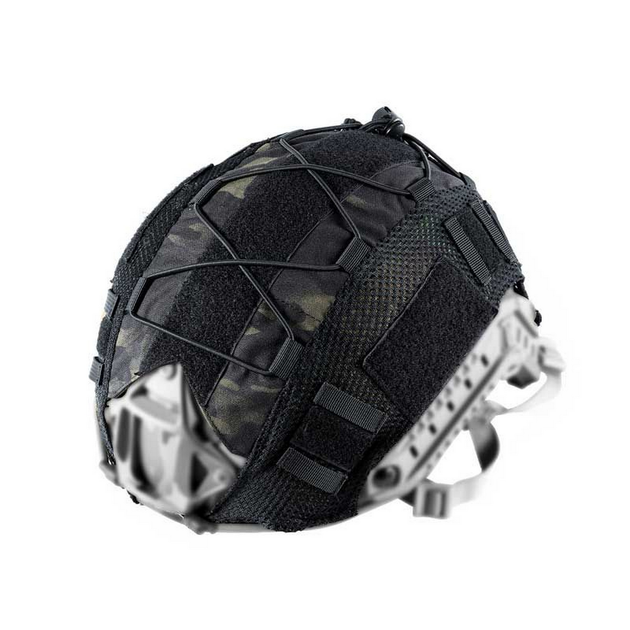 Кавер на шолом OneTigris Tactical Helmet Cover for Ops-Core FAST PJ Helmet M/L чорний мультикам - зображення 2