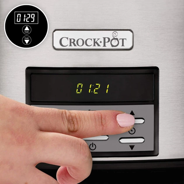Повільноварка Crock-Pot CSC063X Металік 320 Вт/7,5 л + дисплей/таймер/підтримка температури - зображення 2