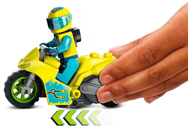 Zestaw klocków LEGO City Cybermotocykl kaskaderski 13 elementów (60358) - obraz 3