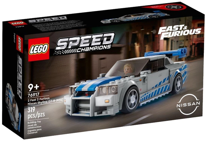 Zestaw LEGO Speed ​​Champions Nissan Skyline GT-R (R34) Podwójny dopalacz 319 elementów (76917) - obraz 1