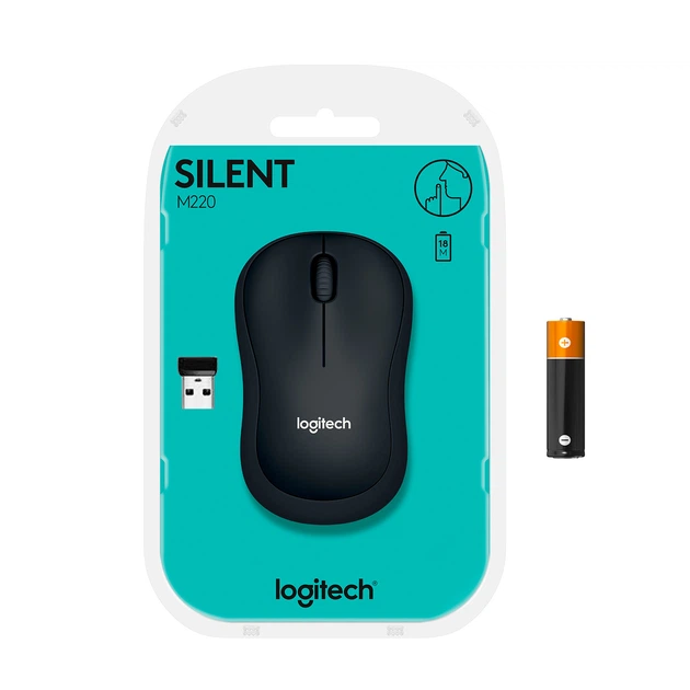 Миша бездротова Logitech M220 Silent (910-004878) Charcoal USB - зображення 10