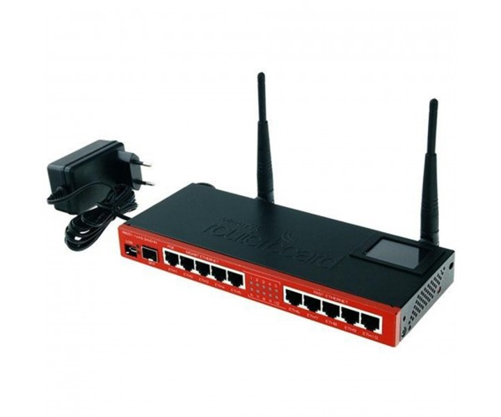 Маршрутизатор Mikrotik RB2011UiAS-2HnD-IN, 5*10/100/1000Mbit, 1xSFP, 2.4GHz WiFi, 300Mbit/s, 600MHz CPU, 128 MB RAM - зображення 1