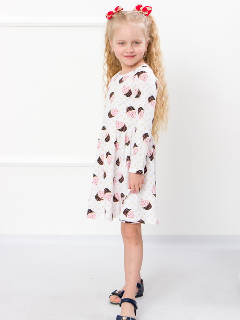 Акция на Дитяче плаття для дівчинки Носи своє 6117-043 110 см Тістечко (Білий) (p-3532-70224) от Rozetka