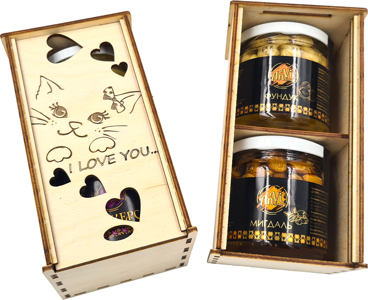 Подарунковий медовий набір Anvi honey (Фундук+Мигдаль) - Фото 1 Подарунковий медовий набір Anvi honey (Фундук+Мигдаль) - изображение 1