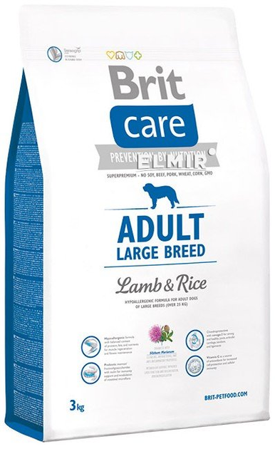 Сухий корм для дорослих собак великих порід Brit Care Adult Large Breed Lamb & Rice 3 кг (8595602509973) - зображення 1