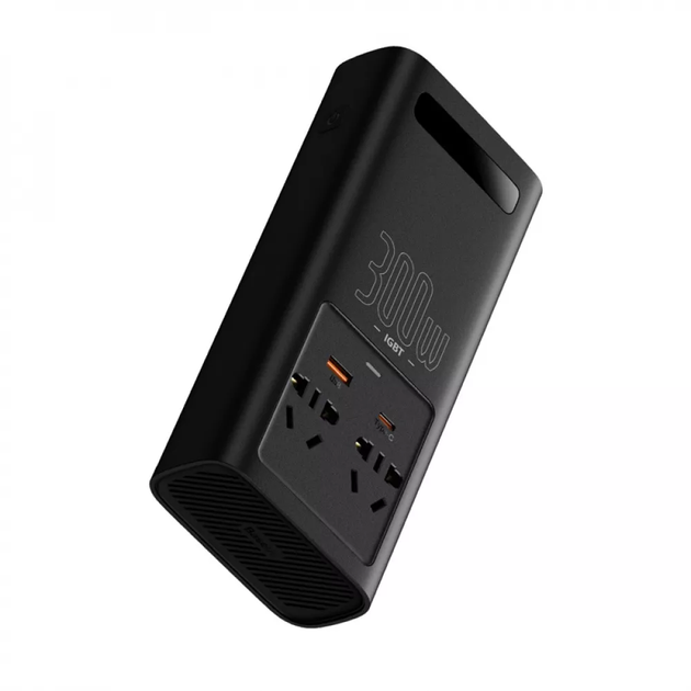 Автомобільний інвертор Baseus IGBT Power Inverter 300W 220V CN/EU Black для ноутбука, техніки - зображення 6