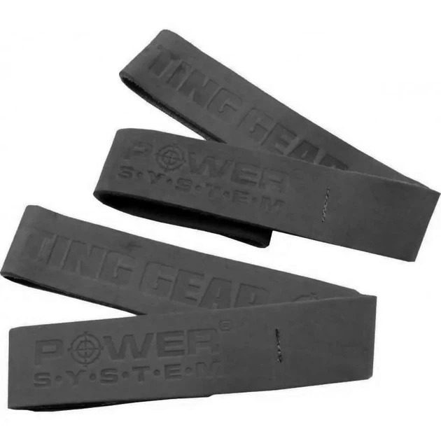 Лямки для тяги шкіряні Power System PS-3320 Leather Straps Black - изображение 4