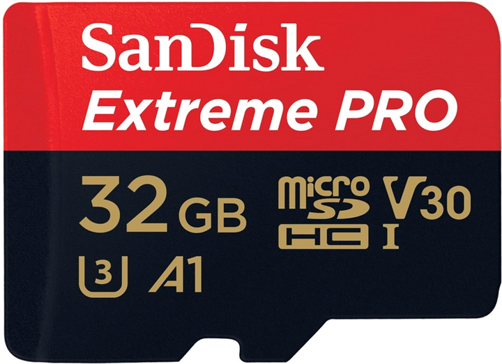 SanDisk microSDHC 32GB Extreme Pro A1 C10 V30 U3 100MB/s (SDSQXCG-032G-GN6MA) - obraz 1
