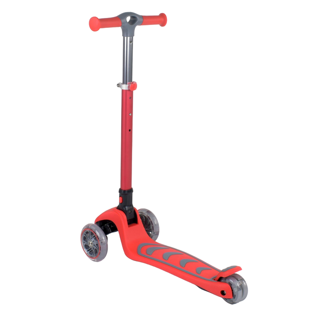 Трехколесный детский самокат складной со светящимися колесами Best Scooter Красный - изображение 2