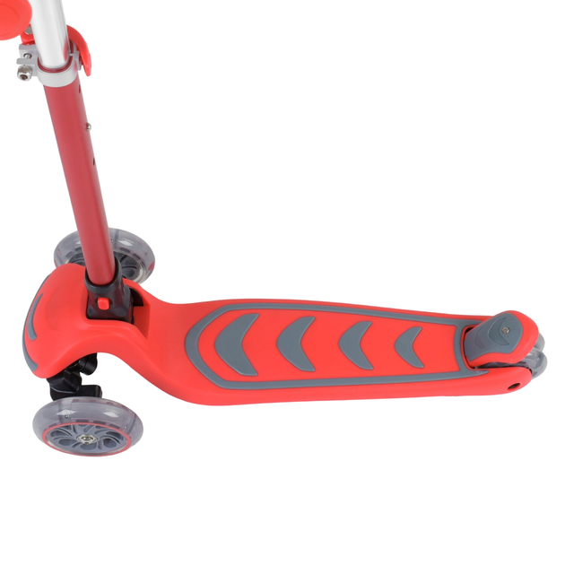 Трехколесный детский самокат складной со светящимися колесами Best Scooter Красный - изображение 5
