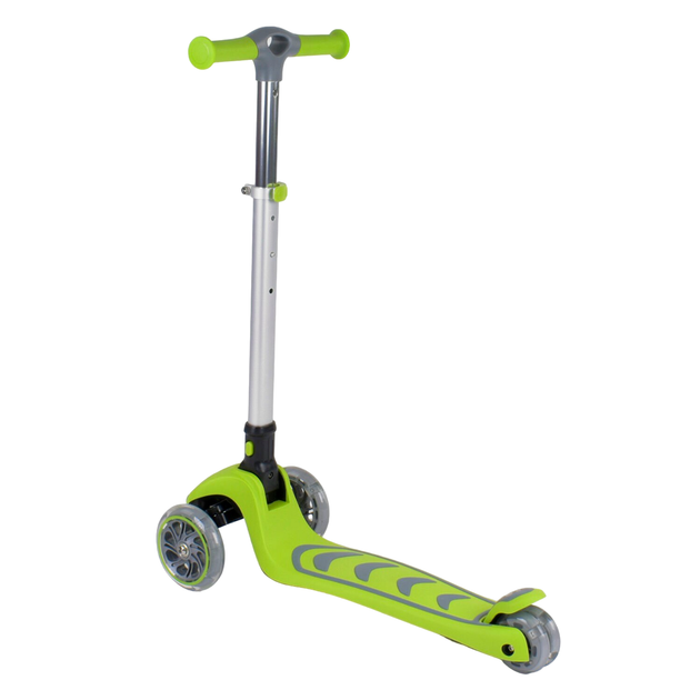 Трехколесный детский самокат складной со светящимися колесами Best Scooter Салатовый - изображение 2