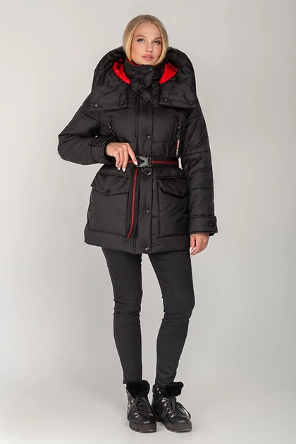 Зимова куртка Miorichi Магда 56 Чорний (01123-black56) - Фото 2 Зимова куртка Miorichi Магда 56 Чорний (01123-black56) - зображення 2