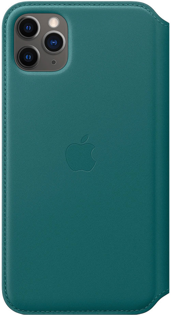 Etui z klapką Apple Leather Folio do Apple iPhone 11 Pro Max Peacock (MY1Q2) - obraz 1