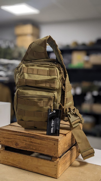 Рюкзак однолямковий 9Л Койот Mil-Tec ONE STRAP ASSAULT PACK SM COYOTE (14059105-9) - зображення 2