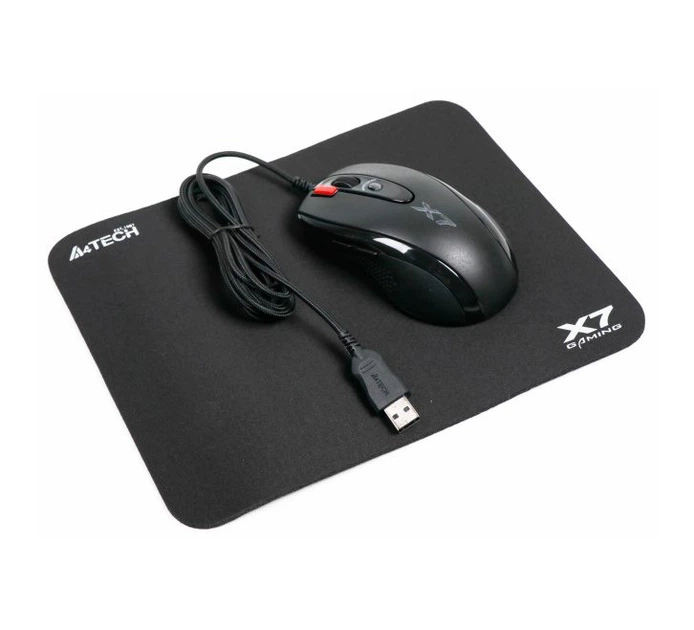 Комп'ютерна миша A4Tech X-7120 USB Black X-710BK + коврик X7-200MP