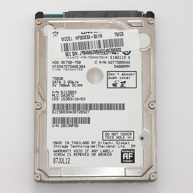 Б/У Жесткий диск Hitachi (HGST) Travelstar HDD 750Gb 5400rpm 8MB ...