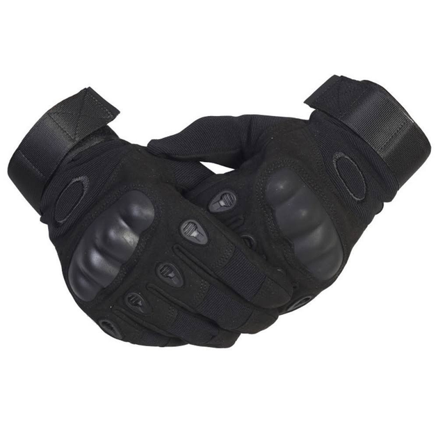 Тактичні військові рукавиці Delta-Tec чорний розмір L - изображение 1