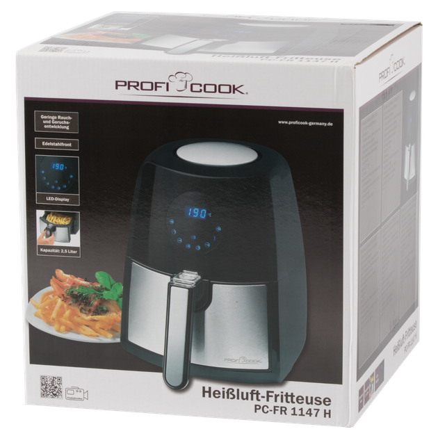 Фритюрница ProfiCook PC-FR 1147 H нержавеющая сталь/черный - Фото 7 Фритюрница ProfiCook PC-FR 1147 H нержавеющая сталь/черный - изображение 7