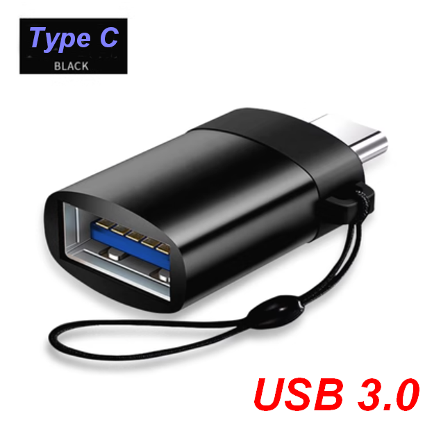 Адаптер перехідник OTG USB 3.0 Type-C Black - Фото 1 Адаптер перехідник OTG USB 3.0 Type-C Black - изображение 1