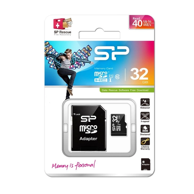 Silicon Power MicroSDHC 32 GB Class 10 + SD adapter (SP032GBSTH010V10SP) - зображення 2