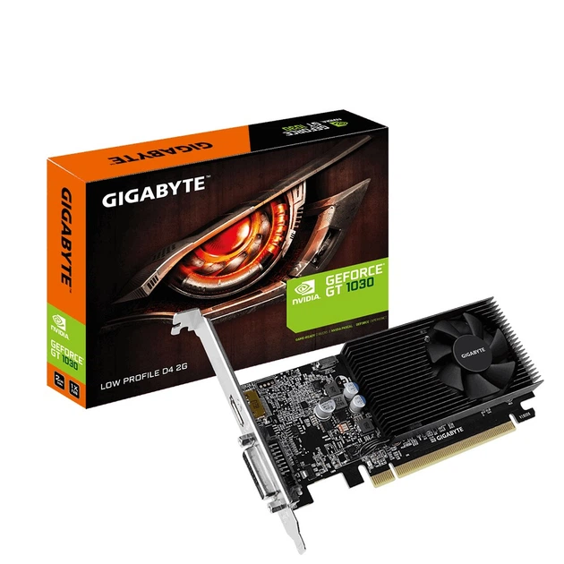Karta graficzna Gigabyte PCI-Ex GeForce GT 1030 Low Profile 2GB DDR4 (64bit) (1151/2100) (DVI, HDMI) (GV-N1030D4-2GL) - Zdjęcie 2 Karta graficzna Gigabyte PCI-Ex GeForce GT 1030 Low Profile 2GB DDR4 (64bit) (1151/2100) (DVI, HDMI) (GV-N1030D4-2GL) - obraz 2