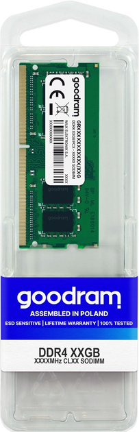 Оперативна пам'ять Goodram SODIMM DDR4-2400 8192MB PC4-19200 (GR2400S464L17S/8G) - зображення 1