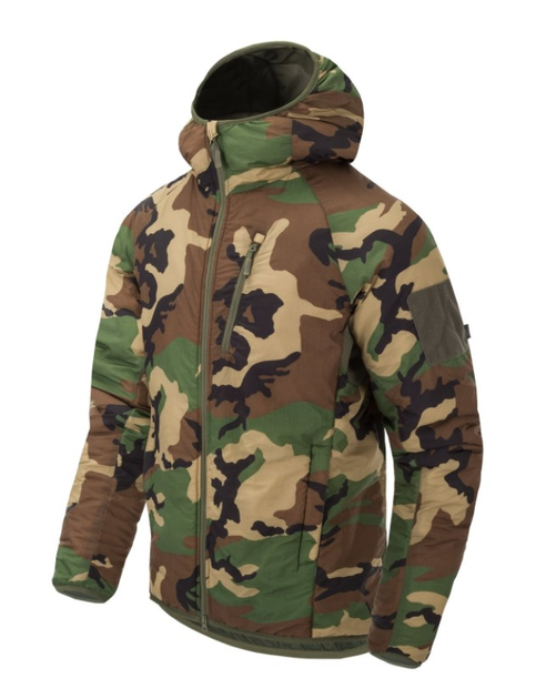 Куртка Wolfhound Hoodie - Climashield Apex 67G Helikon-Tex US Woodland XL Тактична - зображення 1