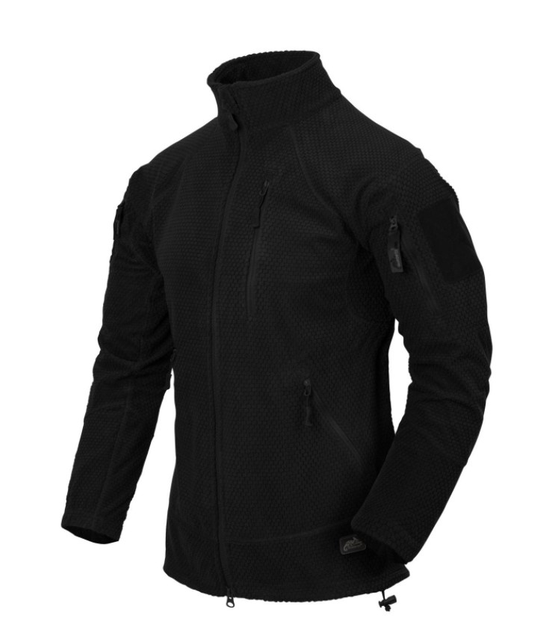 Кофта Alpha Tactical Jacket - Grid Fleece Helikon-Tex Black 2XL Тактична чоловіча - зображення 1