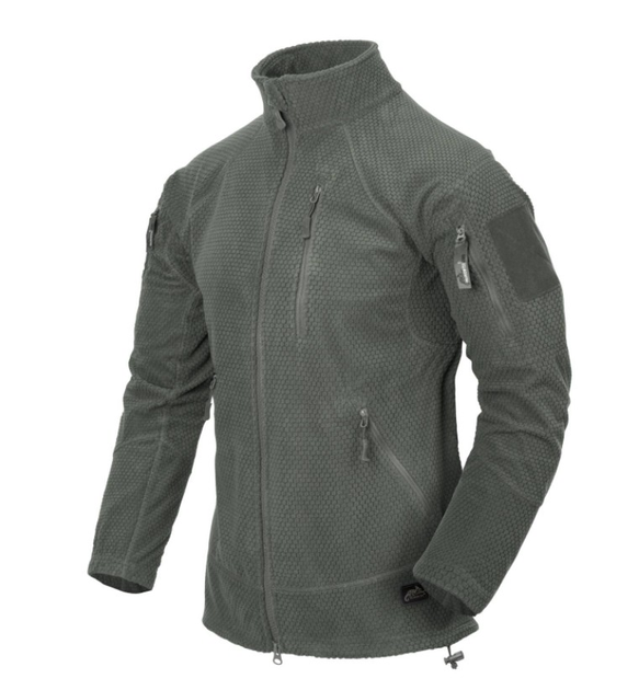 Кофта Alpha Tactical Jacket - Grid Fleece Helikon-Tex Foliage Green (Серый) S Тактическая мужская - изображение 1