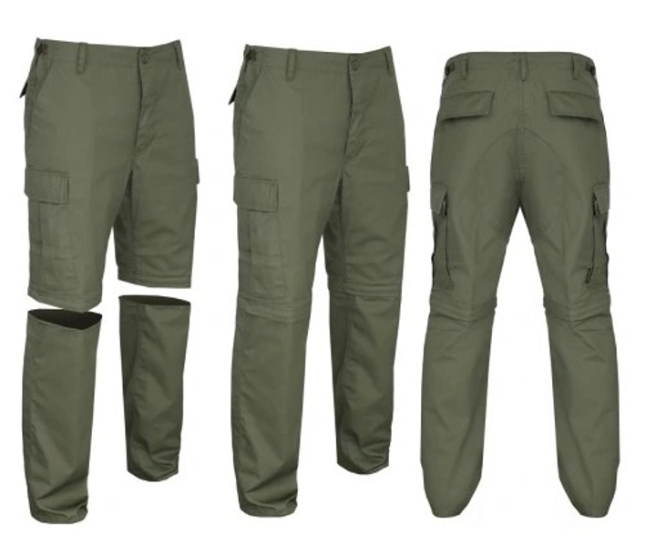 Трекінгові чоловічі штани штани BDU 2в1 Олива розмір XL (Alop) ідеальний вибір для комфортного й універсального носіння в будь-яких умовах активного відпочинку та пригод - зображення 1
