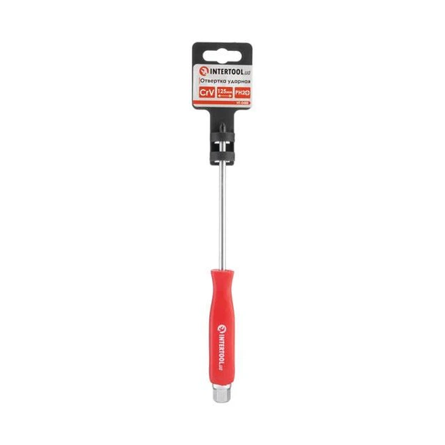 Викрутка ударна PH2*125 мм, CrV INTERTOOL HT-0488 - Фото 4 Викрутка ударна PH2*125 мм, CrV INTERTOOL HT-0488 - зображення 4