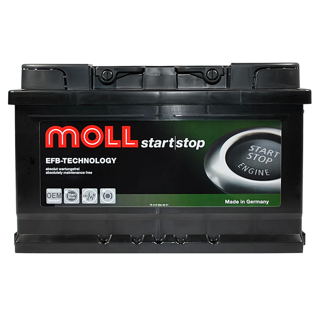 Автомобільний акумулято MOLL EFB (L2B) 65Ah 680A R+ - изображение 1