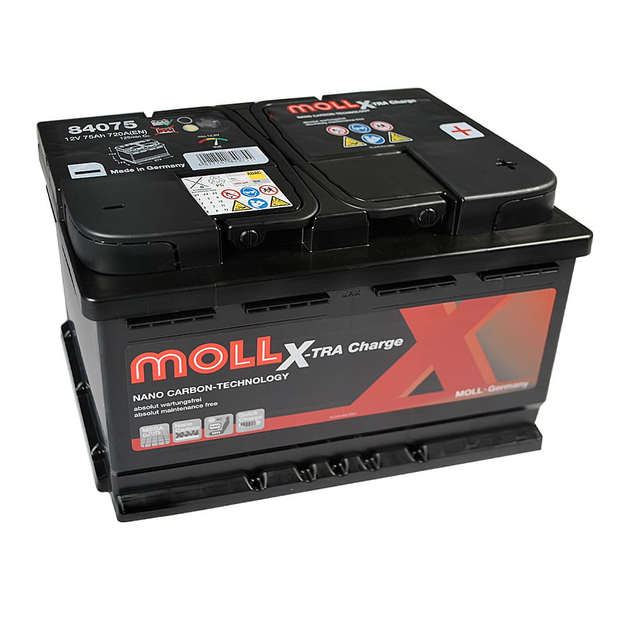 Автомобільний акумулято MOLL X-Tra Charge (L3) 75Ah 720A R+ - изображение 2