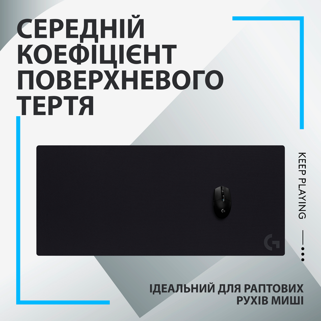 Игровая поверхность Logitech G840 Gaming Mouse Pad Control Black (943-000777) - изображение 3