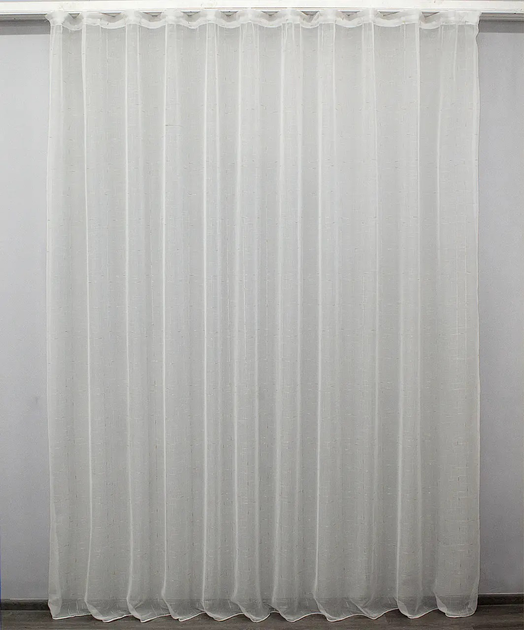 Акція на Тюль VR-Textil Льон колекція Івонна Колір молочний із золотавим вкрапленням 5х2.7м (43-068T) від Rozetka