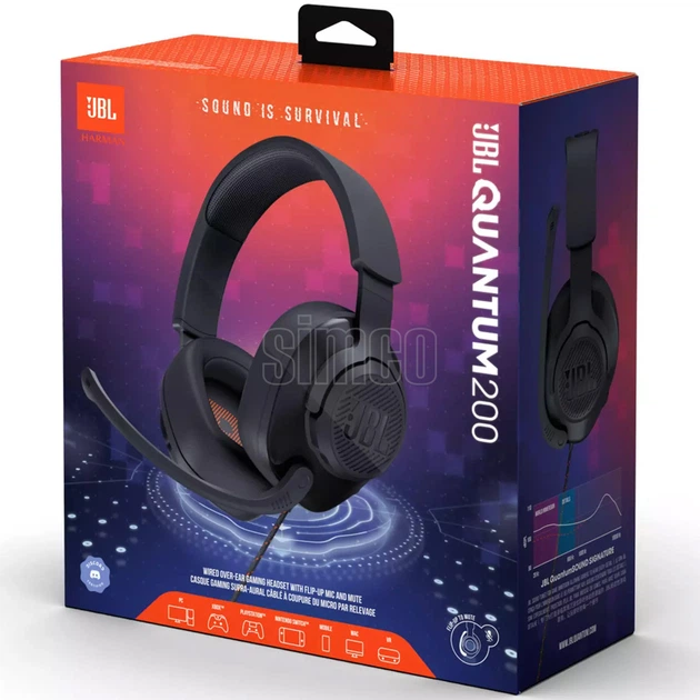 Наушники JBL Quantum 200 Black (JBLQUANTUM200BLK) - Фото 11 Наушники JBL Quantum 200 Black (JBLQUANTUM200BLK) - изображение 11