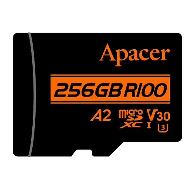 Карта пам'яті MicroSDXC 256GB UHS-I/U3 Class 10 Apacer (AP256GMCSX10U8-R) + SD адаптер - зображення 2