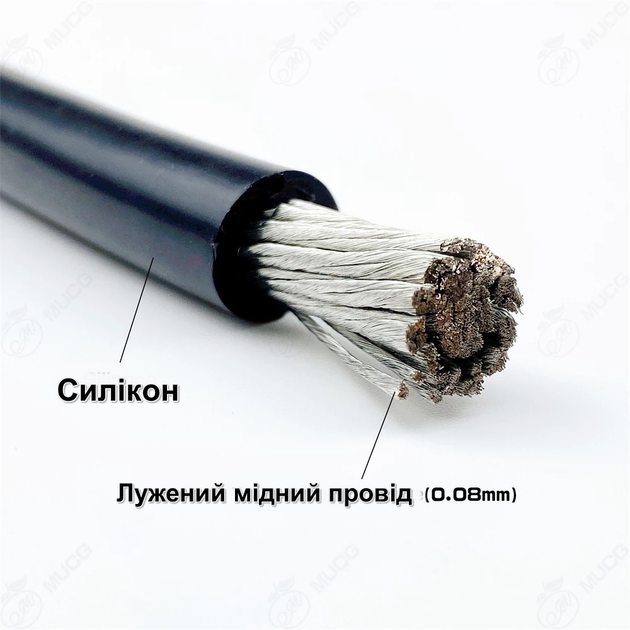 Силиконовый провод 10 AWG (1050х0,08 мм) Longshengda. Черный – фото ...