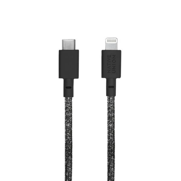 Кабель синхронизации Native Union Belt 3m Cable XL USB-C to Lightning, Cosmos Black (BELT-CL-CS-BK-3-NP) - Фото 2 Кабель синхронизации Native Union Belt 3m Cable XL USB-C to Lightning, Cosmos Black (BELT-CL-CS-BK-3-NP) - изображение 2
