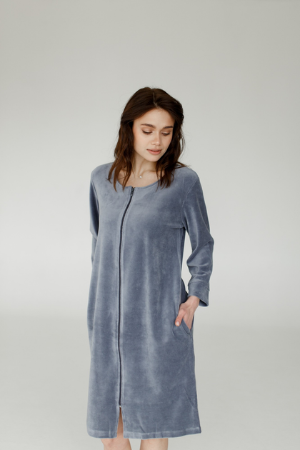 Халат женский на молнии Antana 136 XL (50) Серый от продавца: Lullaby ...