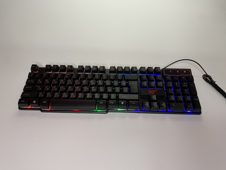 Игровая Клавиатура с Подсветкой HAVIT HV-KB504 Проводная в Стиле Механичекой Черная - изображение 5