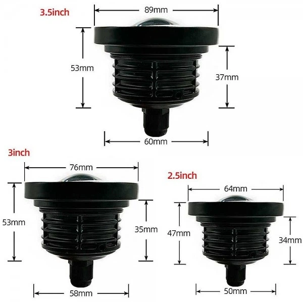 Протитуманні LED Фарі Лінза ДХО D=64мм 12V/2*2,5W 7000K/COB (2шт) (M-609) - Фото 5 Протитуманні LED Фарі Лінза ДХО D=64мм 12V/2*2,5W 7000K/COB (2шт) (M-609) - зображення 5